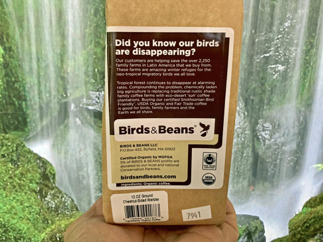 Birds & Beans Coffee Bag Back